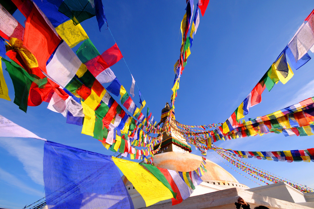 Prayer Flags in Nepal jigsaw puzzle in Puzzle of the Day puzzles on TheJigsawPuzzles.com