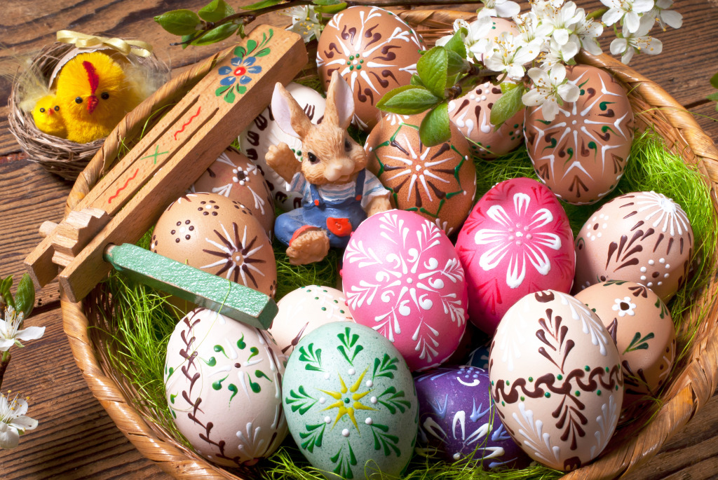 Easter Eggs jigsaw puzzle in Puzzle of the Day puzzles on TheJigsawPuzzles.com