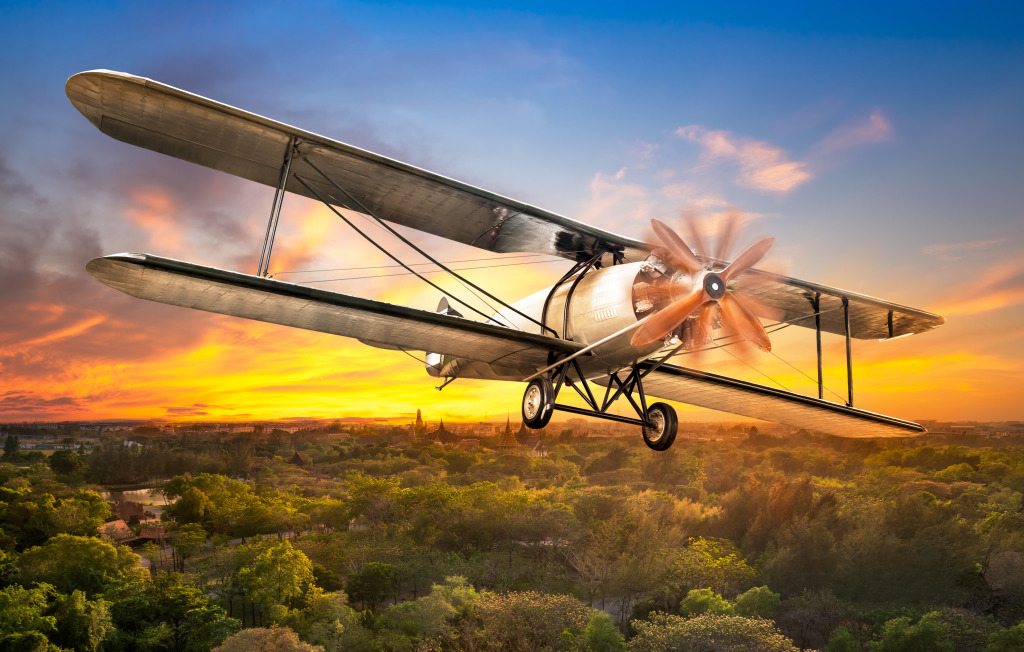 Biplan ancien jigsaw puzzle in Aviation puzzles on TheJigsawPuzzles.com
