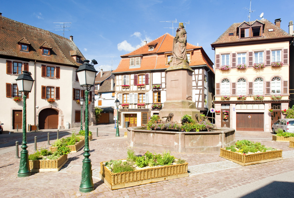 Ribeauville, Alsace, France jigsaw puzzle in Paysages urbains puzzles on TheJigsawPuzzles.com
