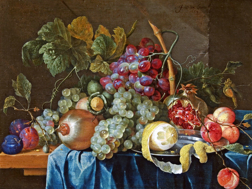 Still Life Fruits on a Table jigsaw puzzle in Fruits & Veggies puzzles on TheJigsawPuzzles.com