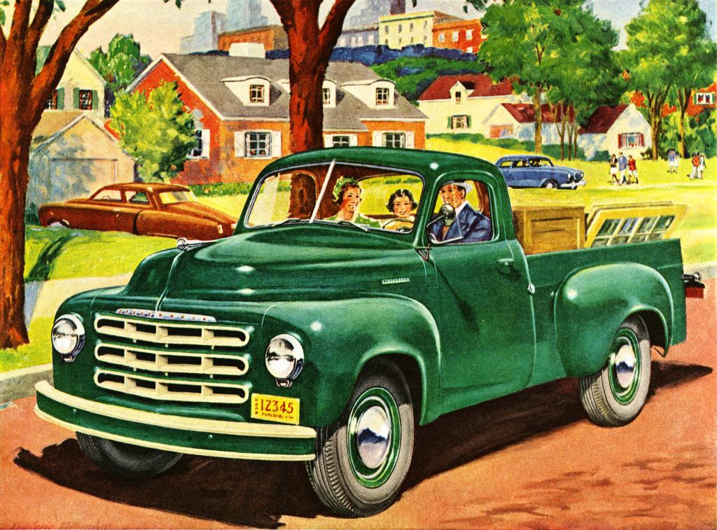 1950 Studebaker Truck Ad jigsaw puzzle in Cars & Bikes puzzles on TheJigsawPuzzles.com