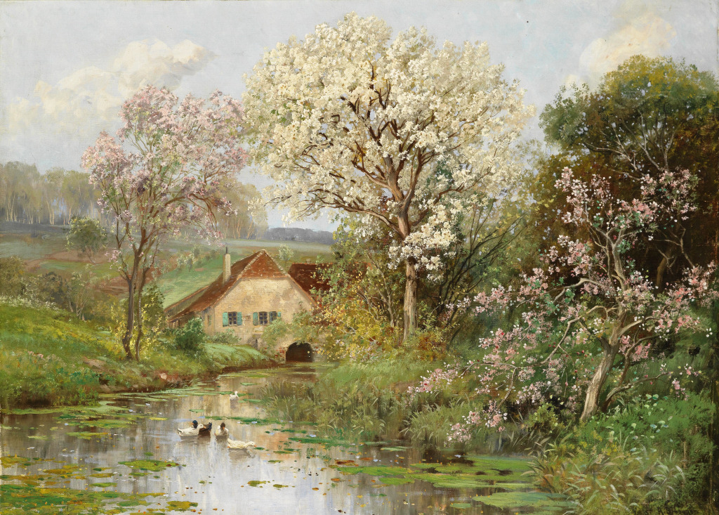 Spring on the Muhlbach jigsaw puzzle in Piece of Art puzzles on TheJigsawPuzzles.com
