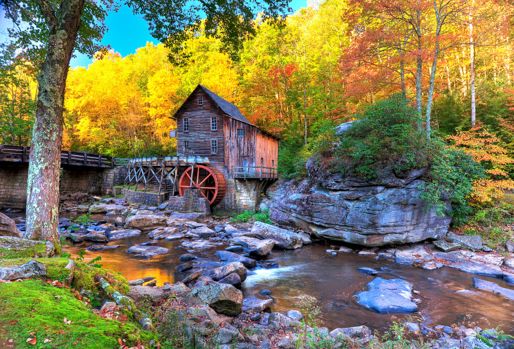 Old Grist Mill in West Virginia jigsaw puzzle in Waterfalls puzzles on TheJigsawPuzzles.com