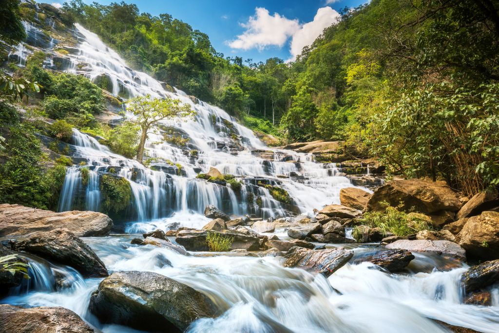 Mae Ya Wasserfall, Thailand jigsaw puzzle in Wasserfälle puzzles on TheJigsawPuzzles.com