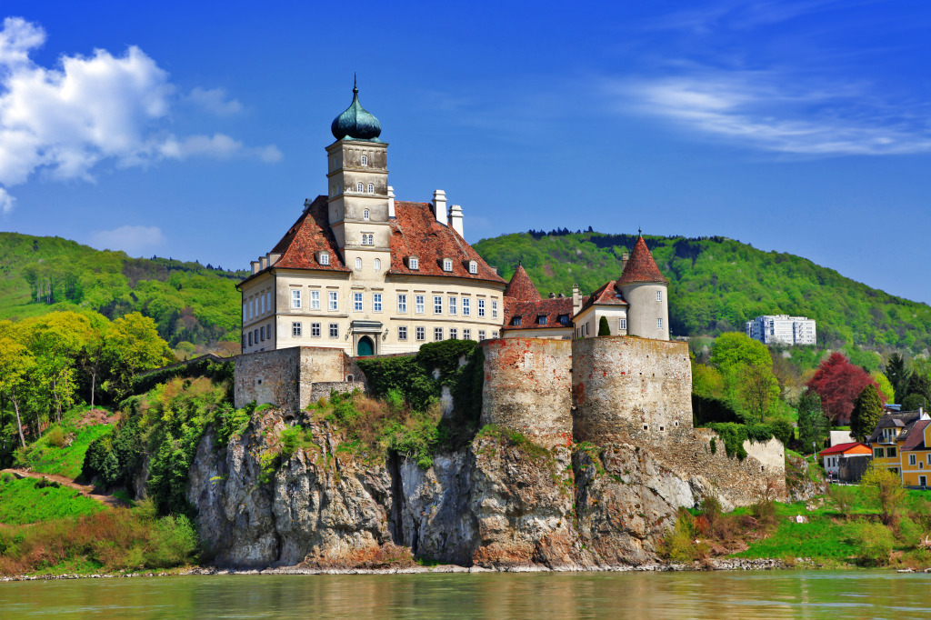 Castelo Velho da Abadia em Danúbio, Áustria jigsaw puzzle in Castelos puzzles on TheJigsawPuzzles.com