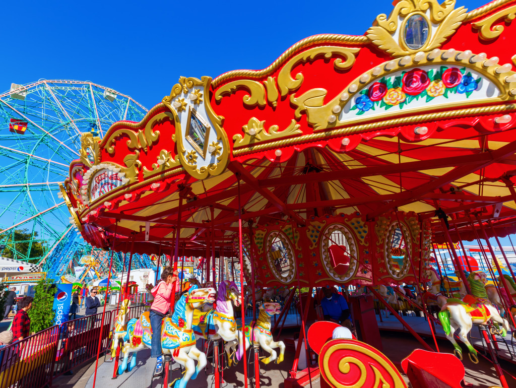 Coney Island Amusement Park jigsaw puzzle in Puzzle of the Day puzzles on TheJigsawPuzzles.com