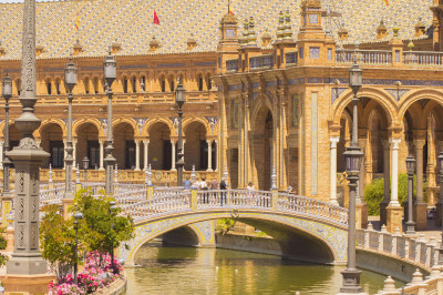 Plaza de Espana, Seville, Spain jigsaw puzzle in Bridges ...