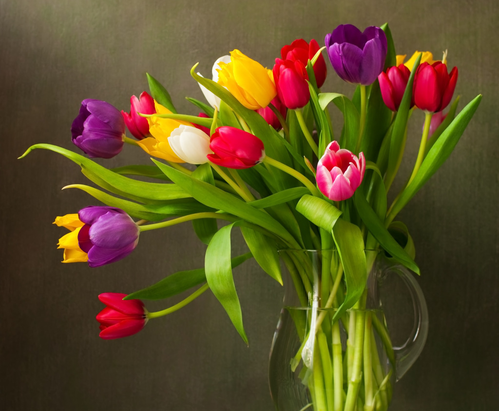 Still Life with Tulips jigsaw puzzle in Flowers puzzles on TheJigsawPuzzles.com
