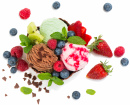 Ice Cream with Fresh Berries