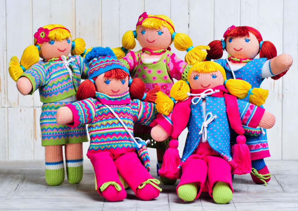 Knitted Dolls jigsaw puzzle in Handmade puzzles on TheJigsawPuzzles.com