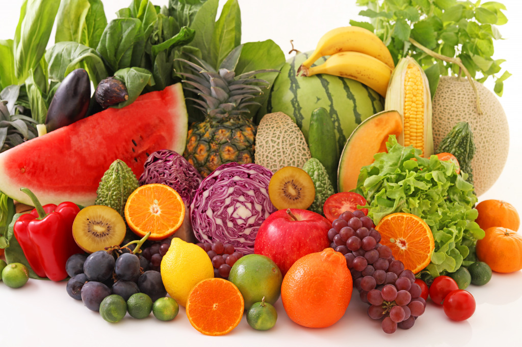 Fresh Fruits and Vegetables jigsaw puzzle in Fruits & Veggies puzzles on TheJigsawPuzzles.com