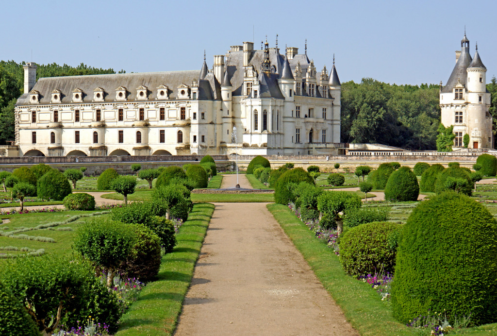 Château de Chenonceau, França jigsaw puzzle in Castelos puzzles on TheJigsawPuzzles.com