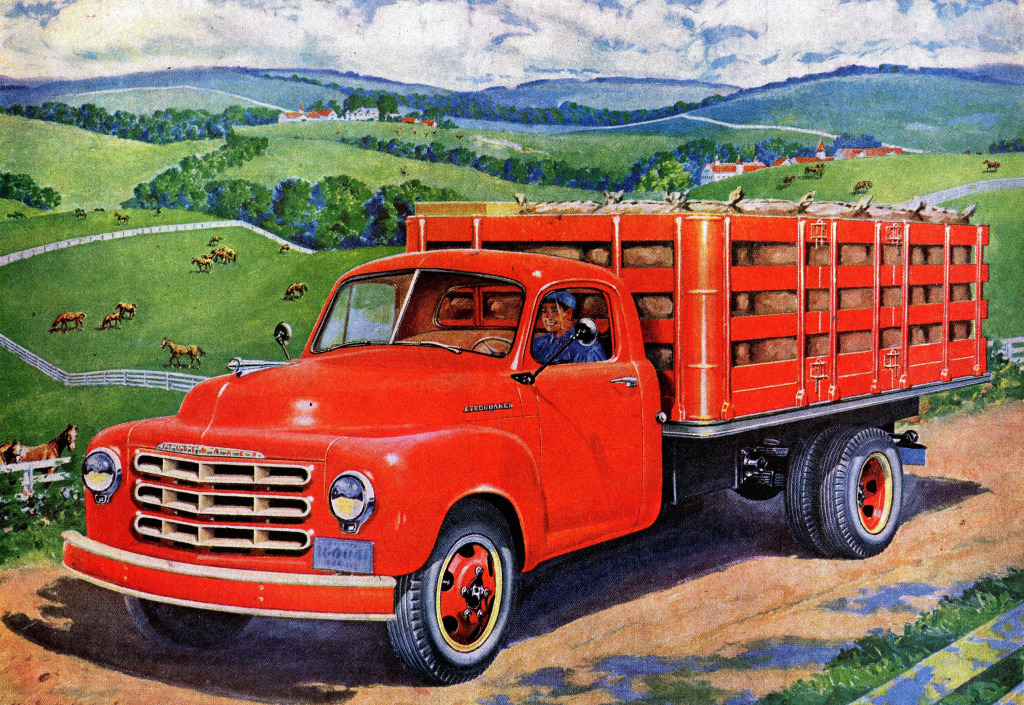 Camion Studebaker de 1951 jigsaw puzzle in Voitures et Motos puzzles on TheJigsawPuzzles.com