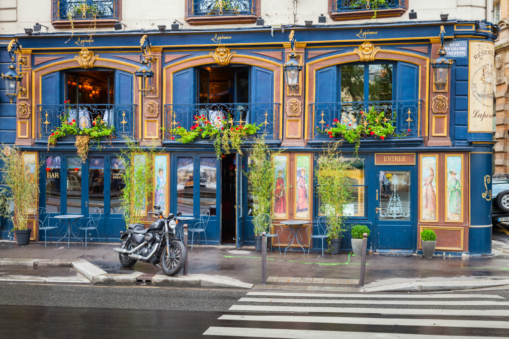 Blaue Bar in Paris jigsaw puzzle in Straßenansicht puzzles on TheJigsawPuzzles.com