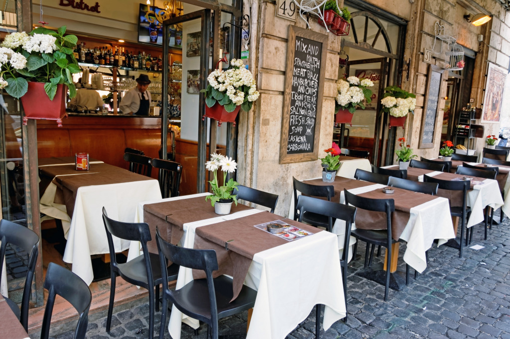Restaurant Near Piazza Navona in Rome jigsaw puzzle in Food & Bakery puzzles on TheJigsawPuzzles.com