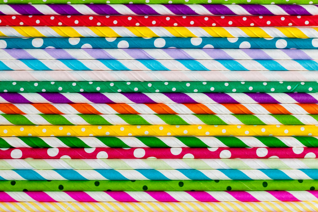 Colored Drinking Straws jigsaw puzzle in Macro puzzles on TheJigsawPuzzles.com