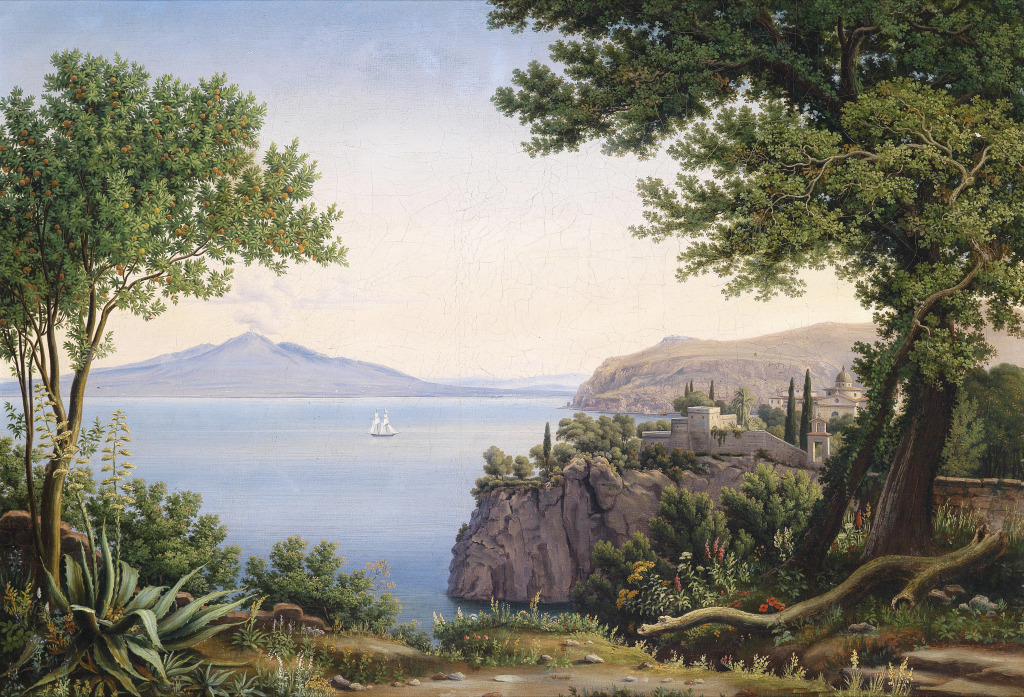 View of Mount Vesuvius jigsaw puzzle in Piece of Art puzzles on TheJigsawPuzzles.com