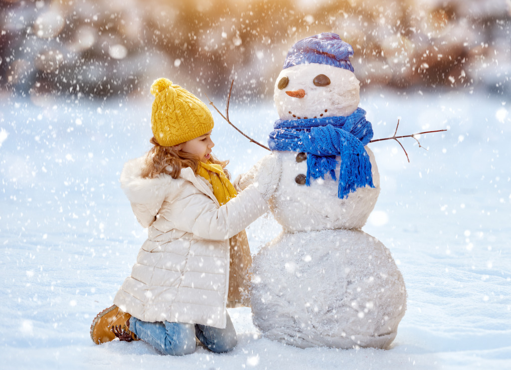 Playing with A Snowman jigsaw puzzle in People puzzles on TheJigsawPuzzles.com