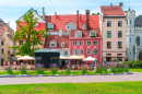 Colorful Cafeteria in Riga, Latvia