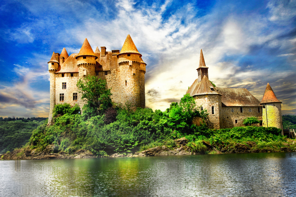 Chateau de Val, France jigsaw puzzle in Castles puzzles on TheJigsawPuzzles.com