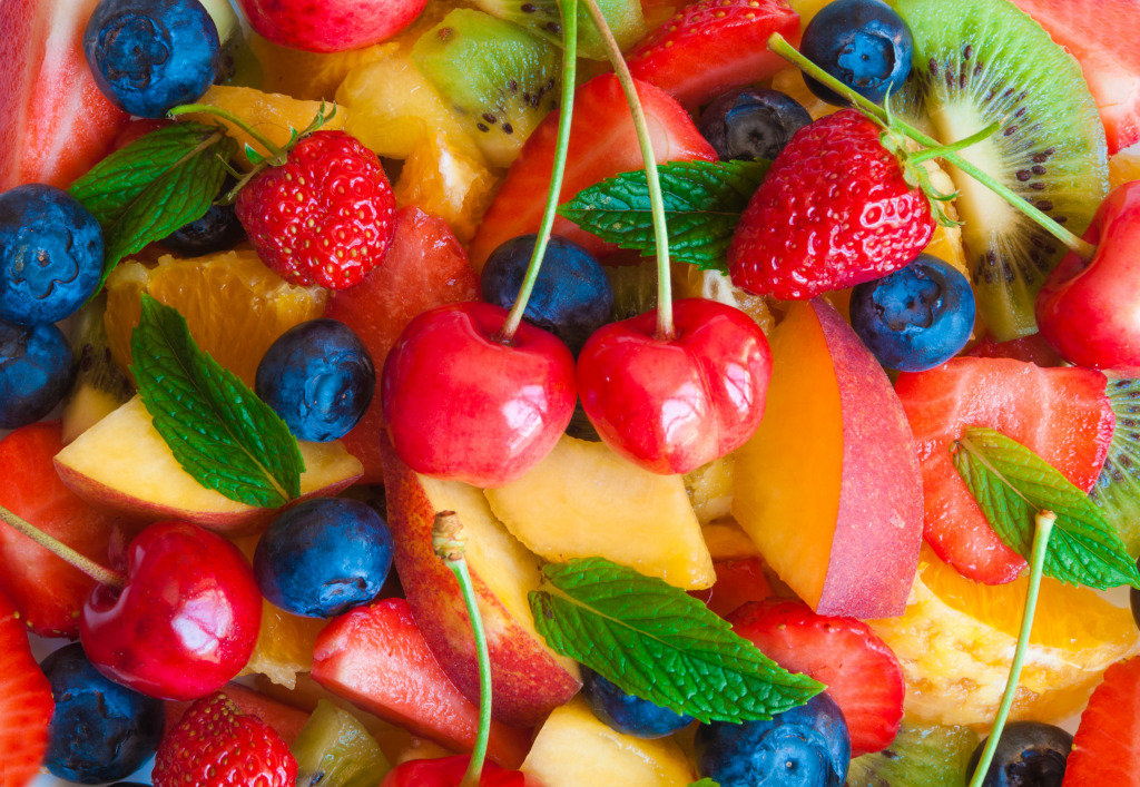 Delicious Fruit Salad jigsaw puzzle in Fruits & Veggies puzzles on TheJigsawPuzzles.com
