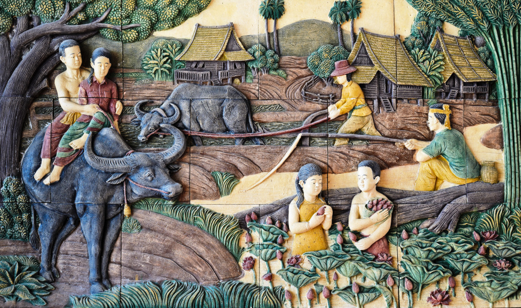 Agriculture traditionnelle Thaï jigsaw puzzle in Personnes puzzles on TheJigsawPuzzles.com