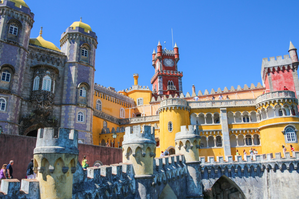 Pena Palace In Sintra, Portugal jigsaw puzzle in Castles puzzles on TheJigsawPuzzles.com