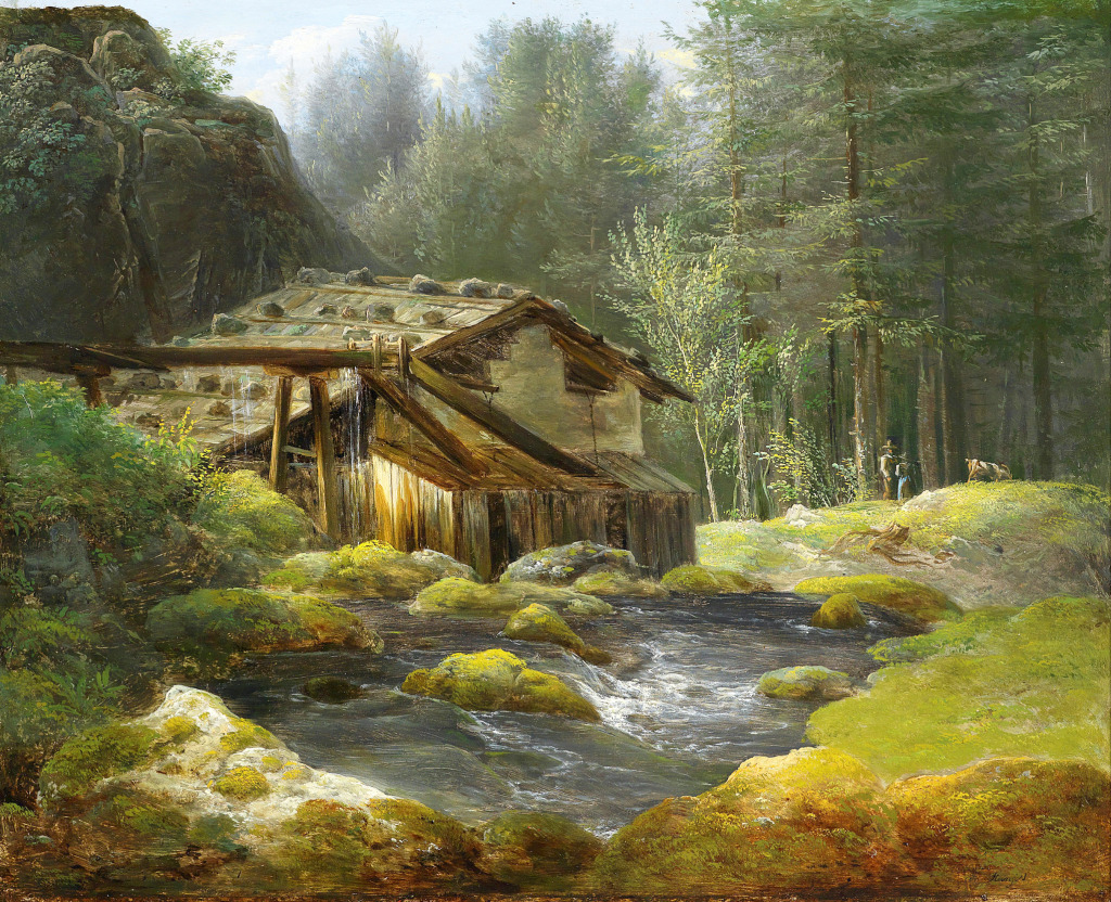Mill on a Mountain Stream jigsaw puzzle in Piece of Art puzzles on TheJigsawPuzzles.com