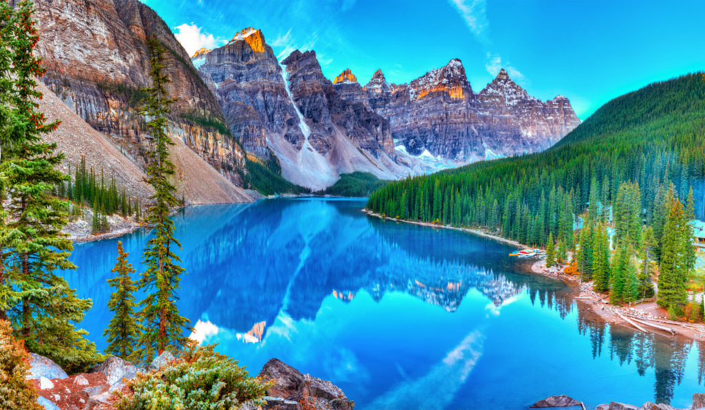 Moraine Lake, Banff National Park jigsaw puzzle in Great Sightings puzzles on TheJigsawPuzzles.com