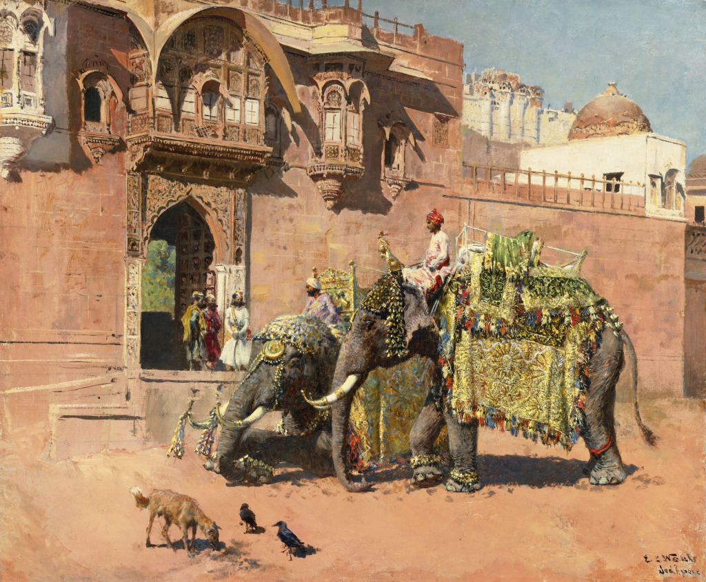 The Elephants of the Jodhpur Rajah jigsaw puzzle in Piece of Art puzzles on TheJigsawPuzzles.com