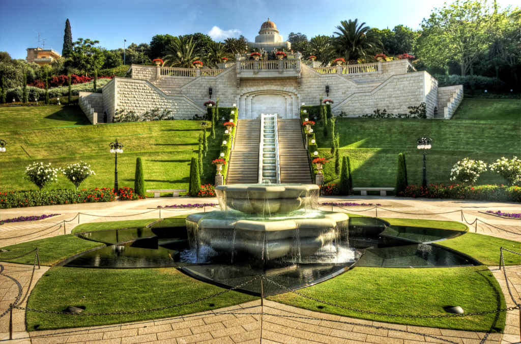 Baha'i Shrine, Haifa, Israel jigsaw puzzle in Waterfalls puzzles on TheJigsawPuzzles.com