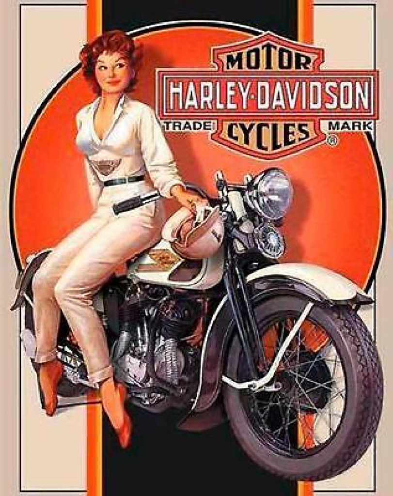 harley davidson pinup girl motorcycle vintage ad photo poster hd rare print 1161 e454eb966e54cf1b166db25a0395dd41 steve shenton TheJigsawPuzzles