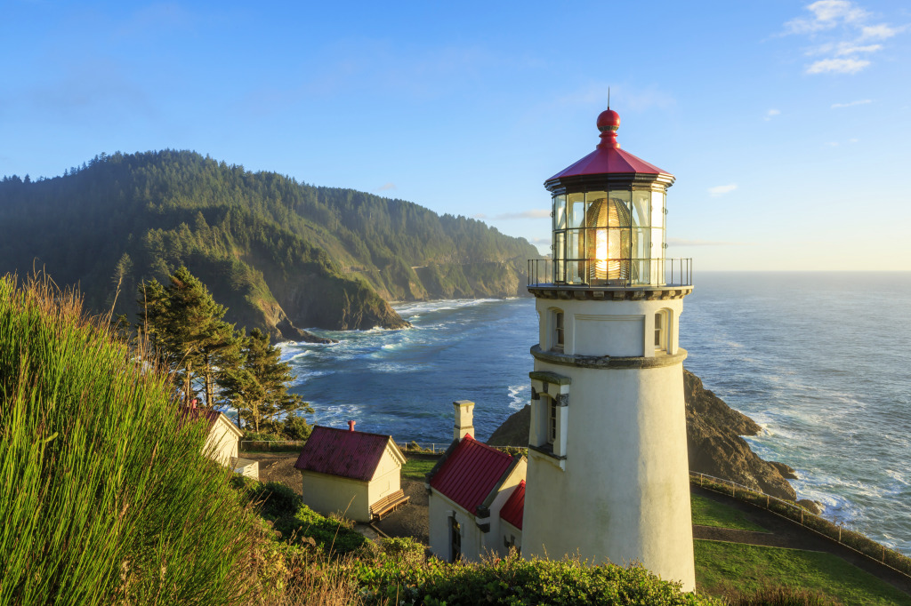 Heceta Head Lighthouse, Oregon jigsaw puzzle in Great Sightings puzzles on TheJigsawPuzzles.com