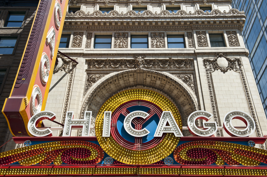 Chicago Theater jigsaw puzzle in Puzzle des Tages puzzles on TheJigsawPuzzles.com