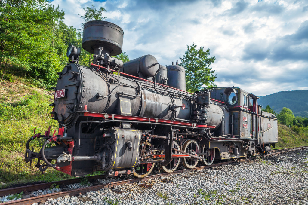 Old Steam Train jigsaw puzzle in Puzzle of the Day puzzles on TheJigsawPuzzles.com