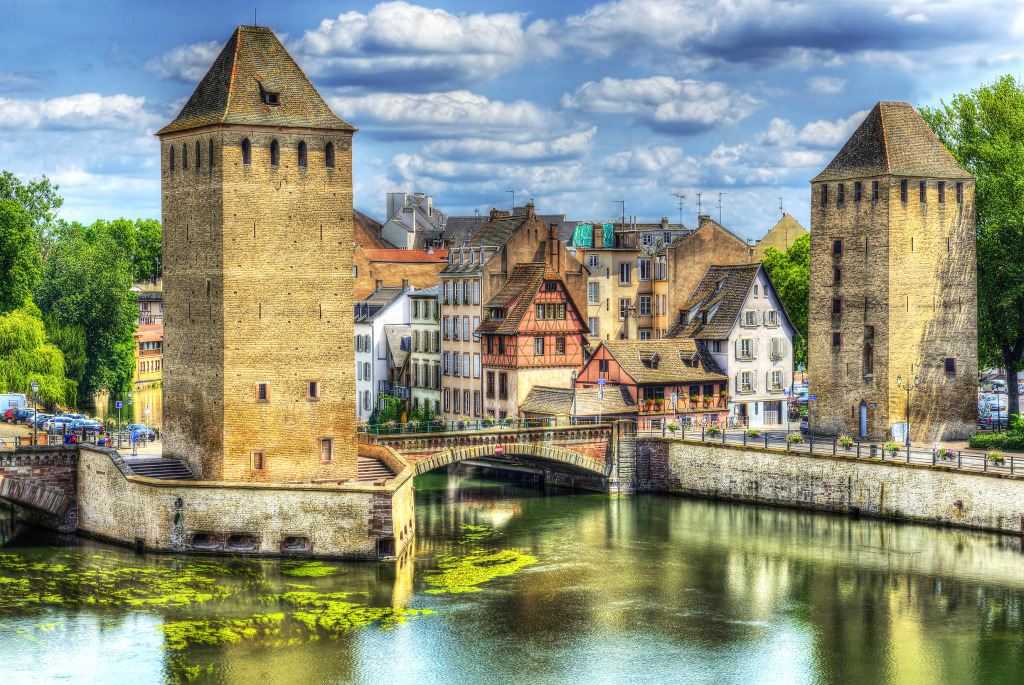 Medieval Bridge in Strasbourg, France jigsaw puzzle in Ponts puzzles on TheJigsawPuzzles.com