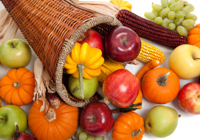 Autumn Arrangement in a Cornucopia jigsaw puzzle in Fruits & Veggies ...