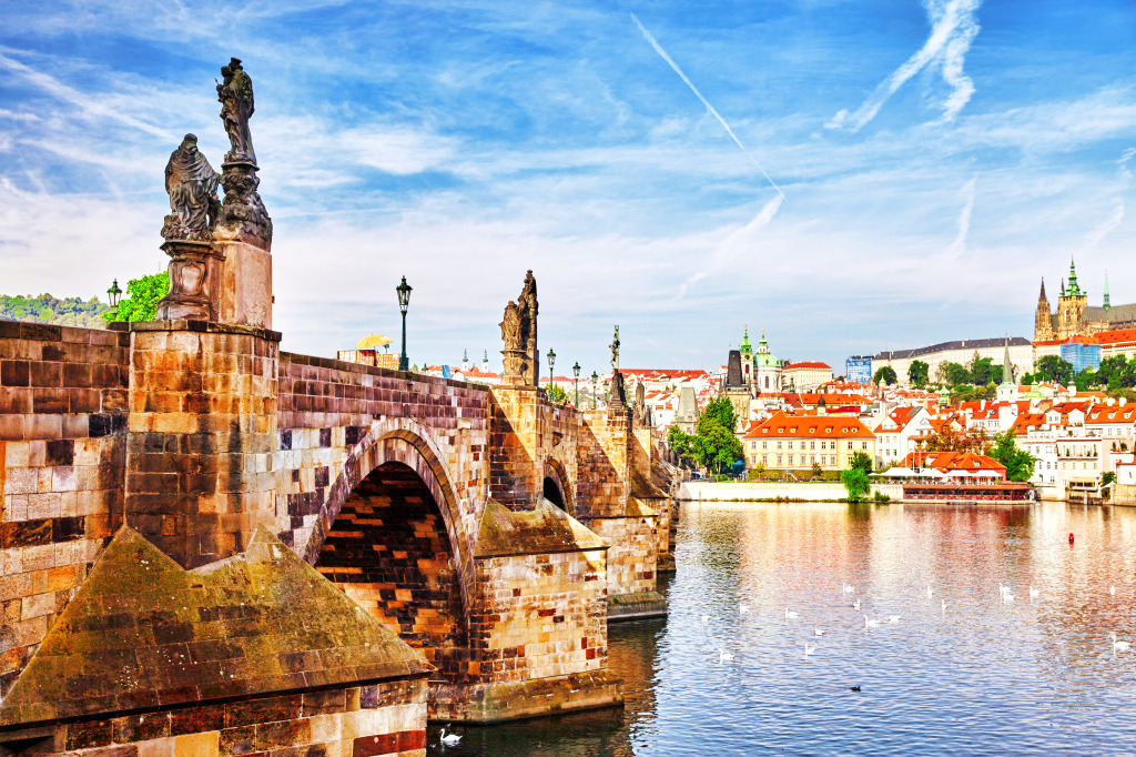 Le pont Charles, Prague, République Tchèque jigsaw puzzle in Ponts puzzles on TheJigsawPuzzles.com