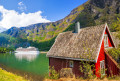 Red Cottage in Flam, Norway