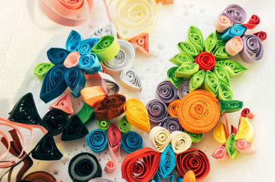 Floral Cow Jigsaw Puzzle 500 Pieces | Quilling Art Design, Adult Difficulty - View #3
