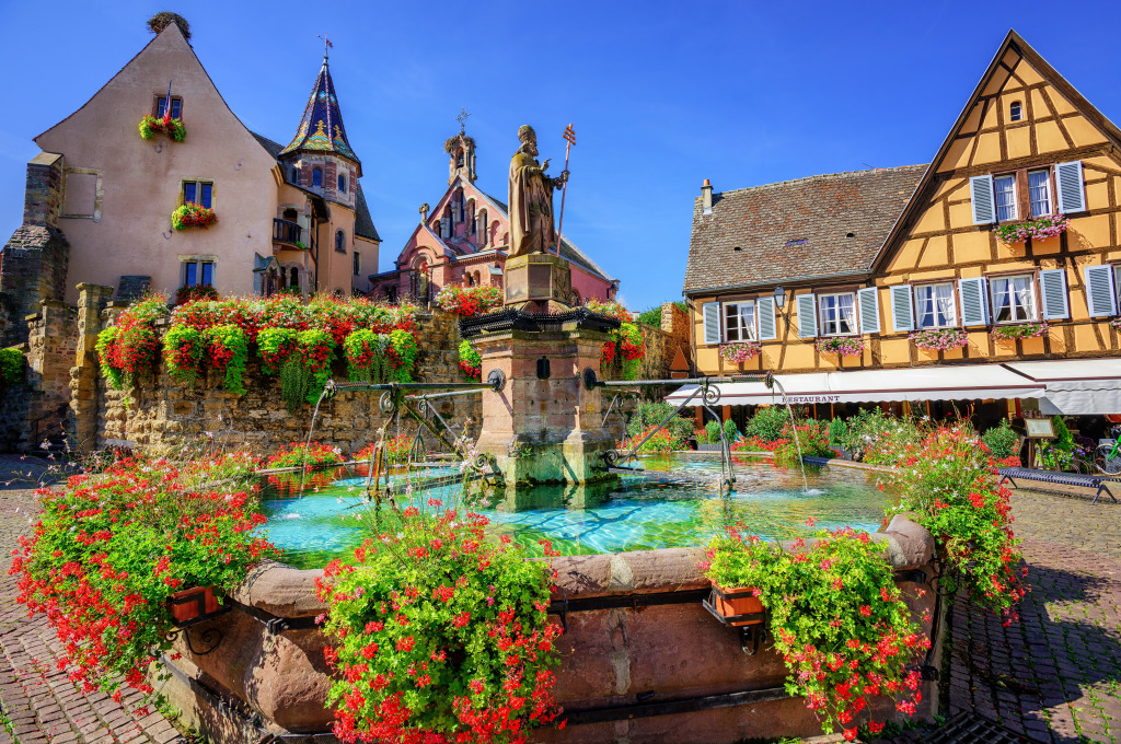 Eguisheim, Alsace, France jigsaw puzzle in Street View puzzles on TheJigsawPuzzles.com