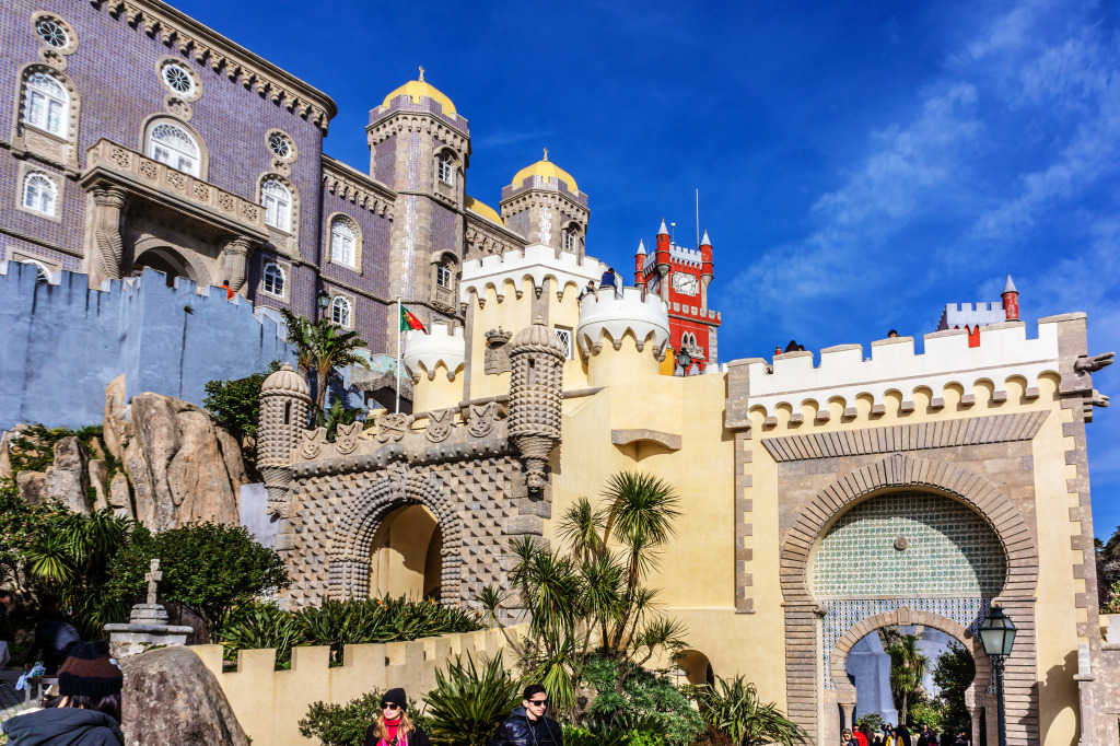 Pena National Palace, Sintra, Portugal jigsaw puzzle in Châteaux puzzles on TheJigsawPuzzles.com