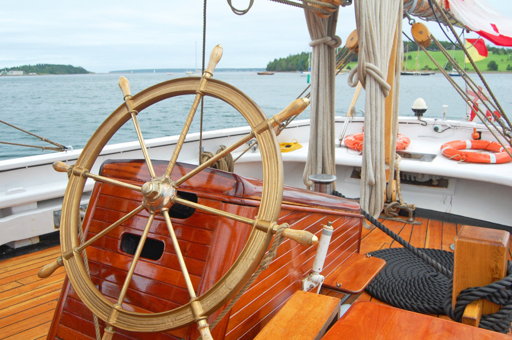 Schooner Steering Wheel jigsaw puzzle in Puzzle of the Day puzzles on TheJigsawPuzzles.com