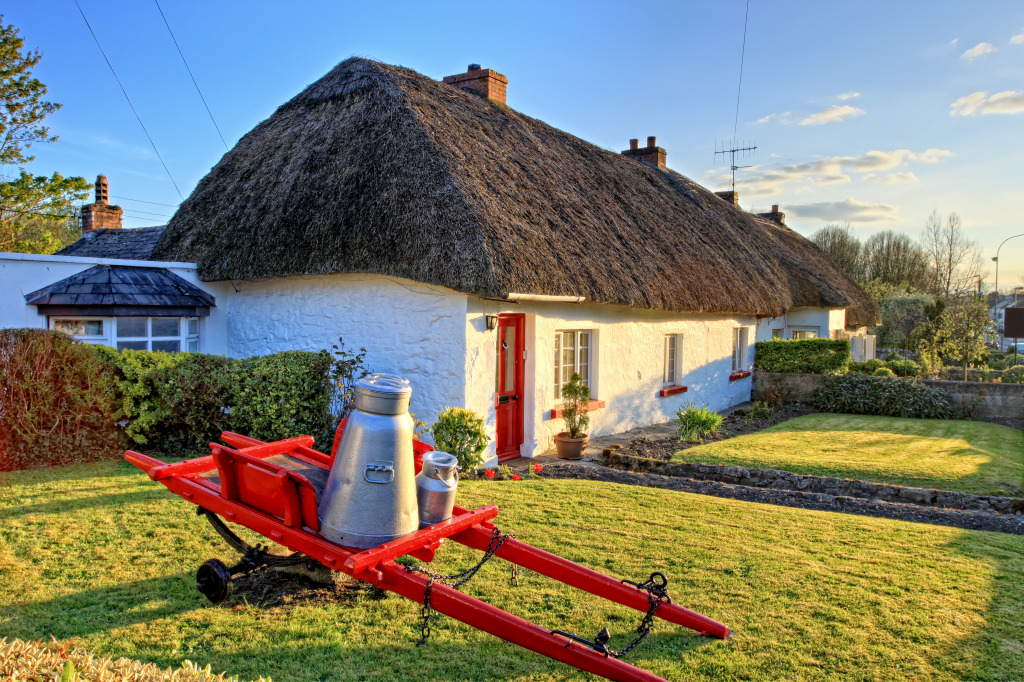 Traditional Irish Cottage jigsaw puzzle in Puzzle of the Day puzzles on TheJigsawPuzzles.com