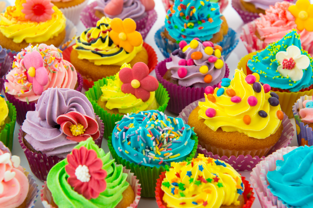 Colorful Cupcakes jigsaw puzzle in Puzzle of the Day puzzles on TheJigsawPuzzles.com