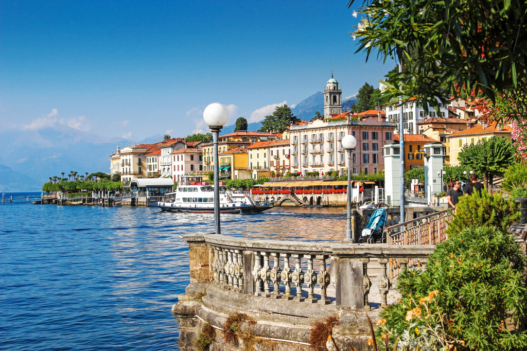Como Lake and Bellagio Town, Italy jigsaw puzzle in Street View puzzles on TheJigsawPuzzles.com