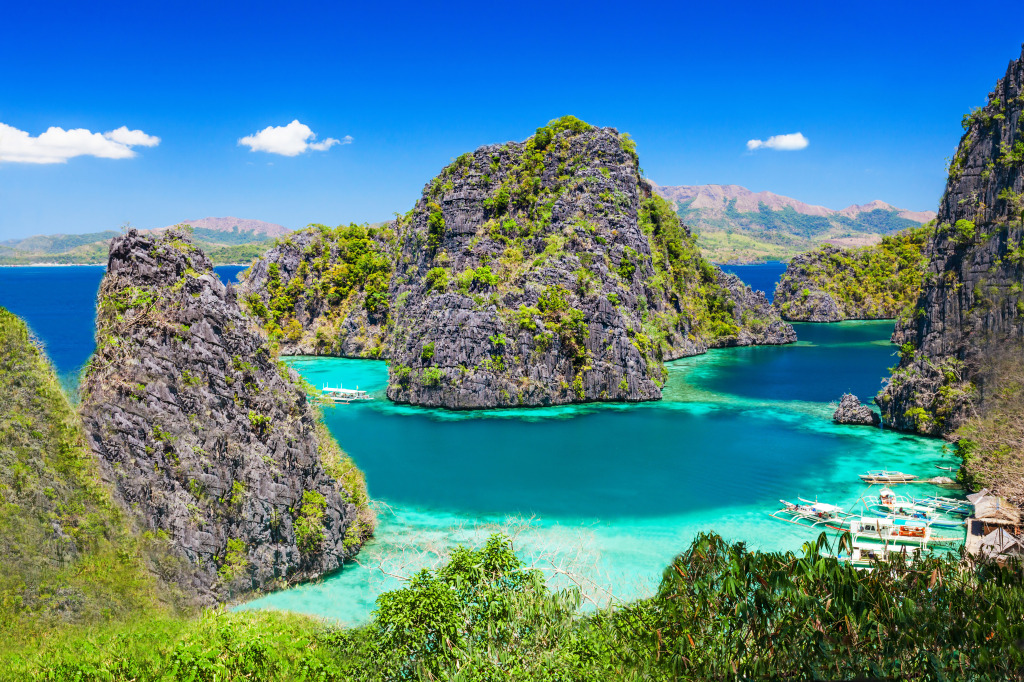 Lagoon in the Philippines jigsaw puzzle in Great Sightings puzzles on TheJigsawPuzzles.com