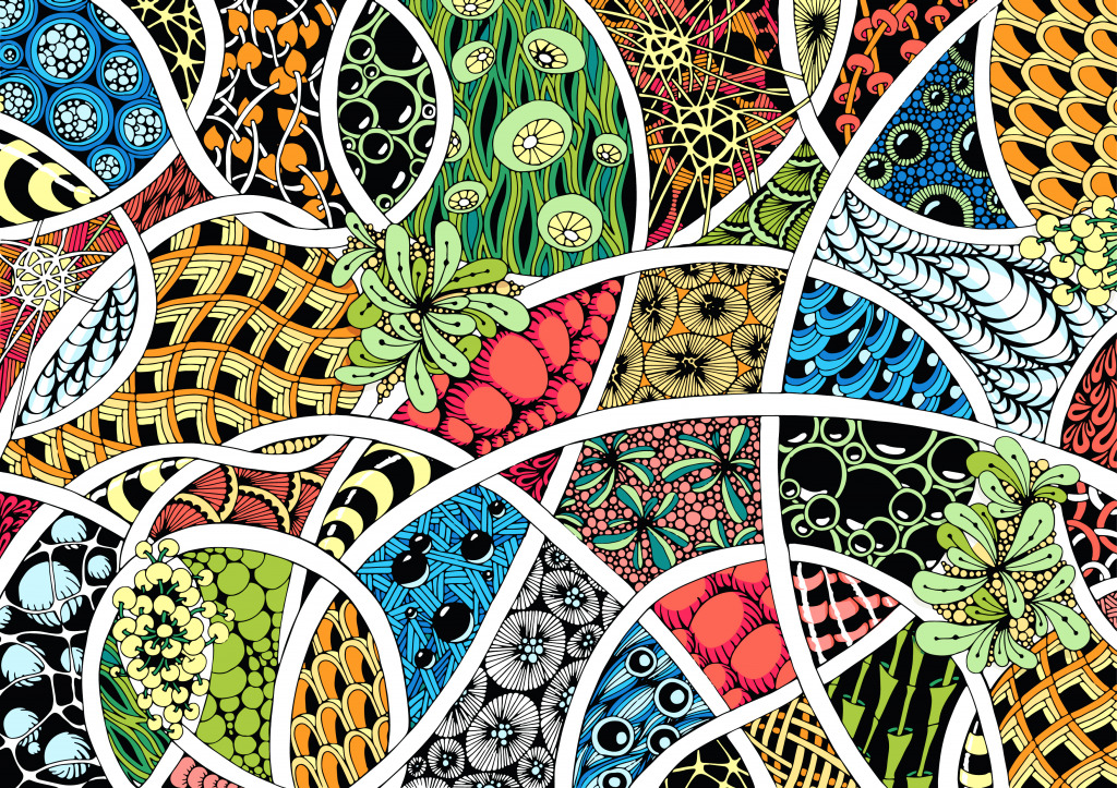 Padrão Botânico jigsaw puzzle in Quebra-Cabeça do Dia puzzles on TheJigsawPuzzles.com