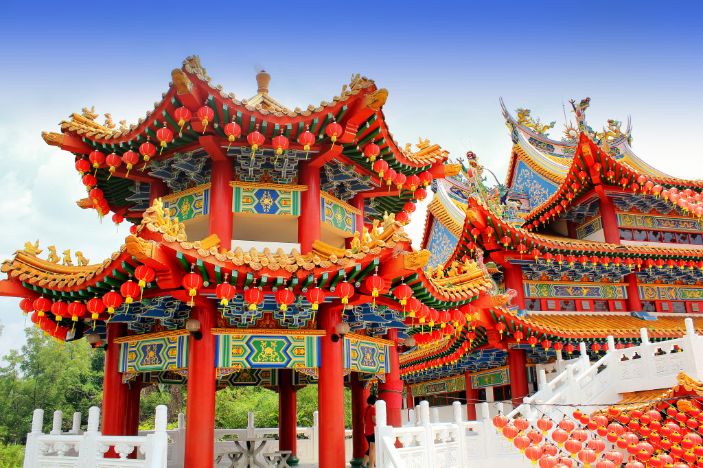 Thean Hou Temple, Malaysia jigsaw puzzle in Puzzle of the Day puzzles on TheJigsawPuzzles.com